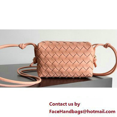 Bottega Veneta Mini Loop Camera Intrecciato leather cross-body Bag MACAROON 2024 - Click Image to Close