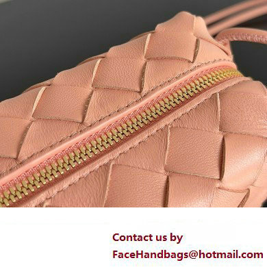 Bottega Veneta Mini Loop Camera Intrecciato leather cross-body Bag MACAROON 2024