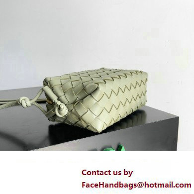 Bottega Veneta Mini Loop Camera Intrecciato leather cross-body Bag TRAVERTINE 2024