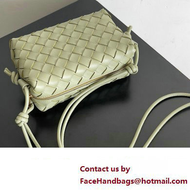 Bottega Veneta Mini Loop Camera Intrecciato leather cross-body Bag TRAVERTINE 2024