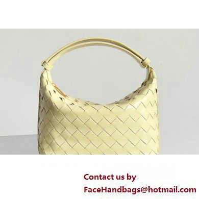 Bottega Veneta Mini Wallace Intrecciato leather shoulder bag CAMOMILE 2023