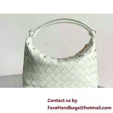 Bottega Veneta Mini Wallace Intrecciato leather shoulder bag Pale Green 2023