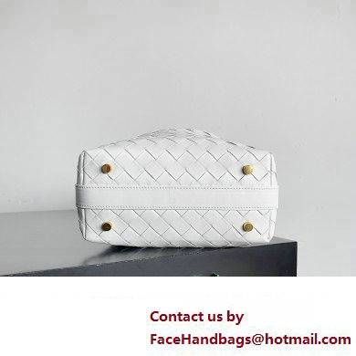 Bottega Veneta Mini Wallace Intrecciato leather shoulder bag White 2023