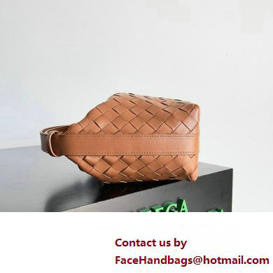 Bottega Veneta Mini Wallace Intrecciato leather shoulder bag Wood 2023 - Click Image to Close