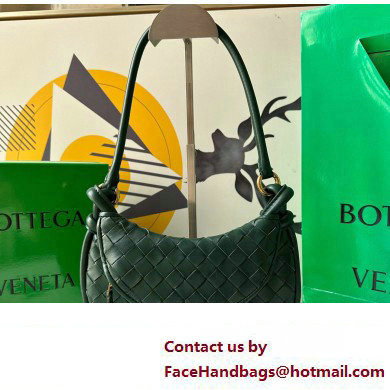 Bottega Veneta Small Gemelli Intrecciato leather shoulder bag 776764 EMERALD GREEN 2024