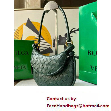 Bottega Veneta Small Gemelli Intrecciato leather shoulder bag 776764 EMERALD GREEN 2024