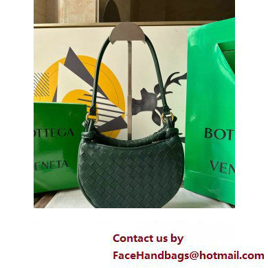 Bottega Veneta Small Gemelli Intrecciato leather shoulder bag 776764 EMERALD GREEN 2024