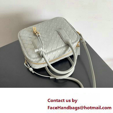 Bottega Veneta Small Getaway Intrecciato leather top handle bag with adjustable and detachable strap AGATE GREY 2024