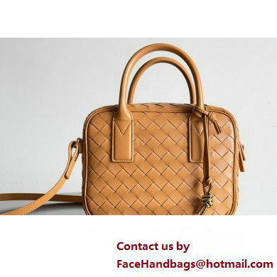 Bottega Veneta Small Getaway Intrecciato leather top handle bag with adjustable and detachable strap ALMOND 2024