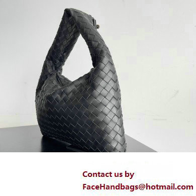 Bottega Veneta Small Hop Intrecciato leather shoulder bag Black 2023