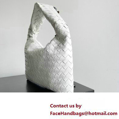 Bottega Veneta Small Hop Intrecciato leather shoulder bag White 2023