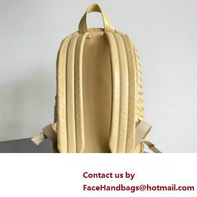 Bottega Veneta Small Intrecciato leather Backpack Bag Beige 2023