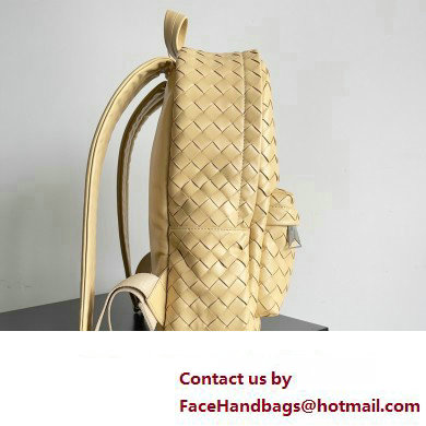 Bottega Veneta Small Intrecciato leather Backpack Bag Beige 2023