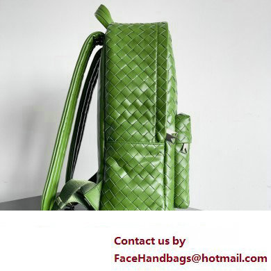 Bottega Veneta Small Intrecciato leather Backpack Bag Green 2023