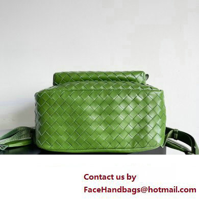 Bottega Veneta Small Intrecciato leather Backpack Bag Green 2023