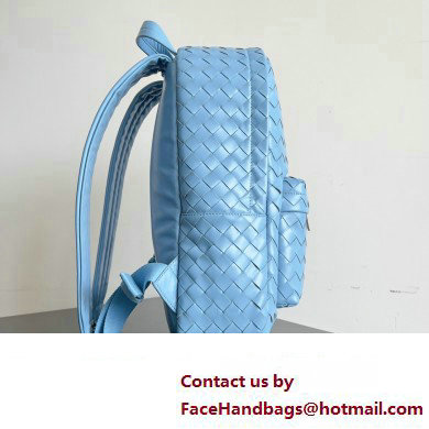 Bottega Veneta Small Intrecciato leather Backpack Bag Sky Blue 2023