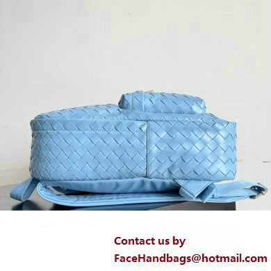 Bottega Veneta Small Intrecciato leather Backpack Bag Sky Blue 2023