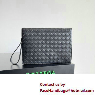 Bottega Veneta Small intrecciato leather document case With Wristlet Black 2023