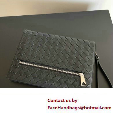 Bottega Veneta Small intrecciato leather document case With Wristlet Black 2023