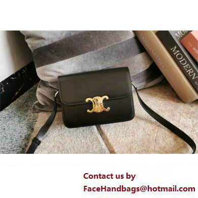 CELINE Classique Triomphe Bag in shiny calfskin BLACK/GOLD 2024 - Click Image to Close