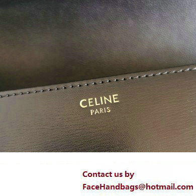 CELINE Classique Triomphe Bag in shiny calfskin BLACK/GOLD 2024