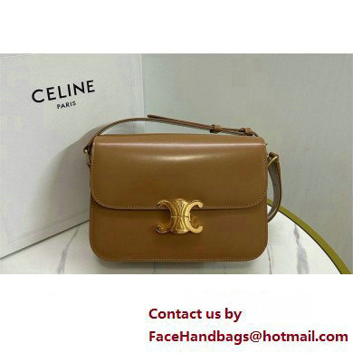 CELINE Classique Triomphe Bag in shiny calfskin BRONZE 2024