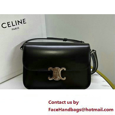 CELINE Classique Triomphe Bag in shiny calfskin black/silver 2024 - Click Image to Close