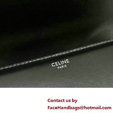 CELINE Classique Triomphe Bag in shiny calfskin black/silver 2024