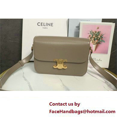 CELINE Classique Triomphe Bag in shiny calfskin pebble 2024