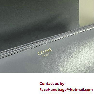 CELINE Classique Triomphe Bag in shiny calfskin zinc 2024