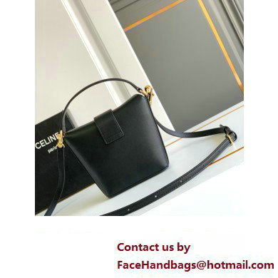 CELINE MINI BUCKET TRIOMPHE in SMOOTH CALFSKIN Black 2024