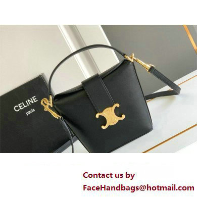 CELINE MINI BUCKET TRIOMPHE in SMOOTH CALFSKIN Black 2024