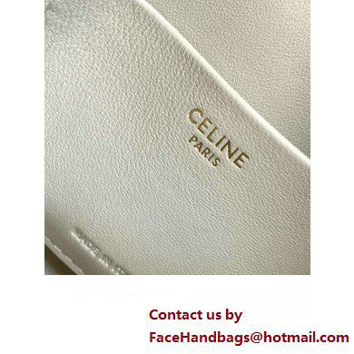 CELINE MINI BUCKET TRIOMPHE in SMOOTH CALFSKIN WHITE 2024