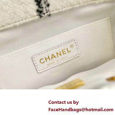 CHANEL AS3615 TWEED BACKPACK WHITE 2022