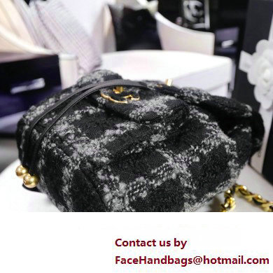 CHANEL AS3615 TWEED BACKPACK black 2022 - Click Image to Close