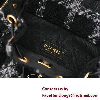 CHANEL AS3615 TWEED BACKPACK black 2022