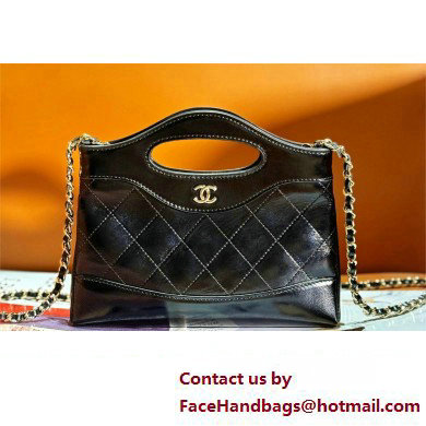 CHANEL BLACK MINI 31 BAG IN WAX CALFSKIN 2024 - Click Image to Close