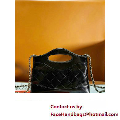 CHANEL BLACK MINI 31 BAG IN WAX CALFSKIN 2024