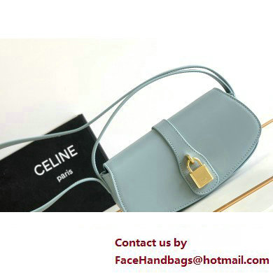 Celine CLUTCH ON STRAP TABOU Bag in Smooth calfskin Ice blue - Click Image to Close