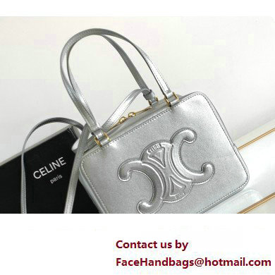 Celine FOLDED CUBE BAG in Smooth Calfskin Silver - Click Image to Close