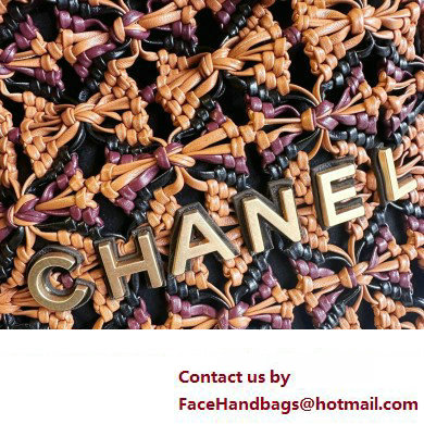 Chanel 22 Mini Handbag in Calfskin Macrame AS3980 brown 2023