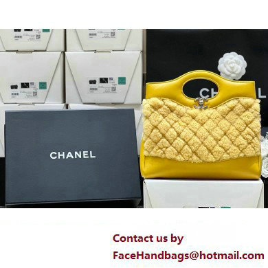 Chanel 31 Tweed Mini Shopping Bag AS4133 Yellow 2023 (ORIGINAL QUALITY) - Click Image to Close