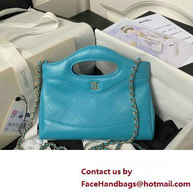 Chanel 31 nano Shopping Bag in Calfskin blue 2024 - Click Image to Close