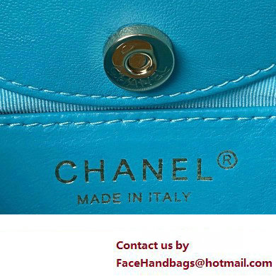 Chanel 31 nano Shopping Bag in Calfskin blue 2024