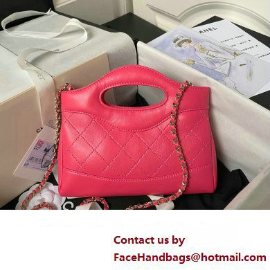 Chanel 31 nano Shopping Bag in Calfskin fuchsia 2024