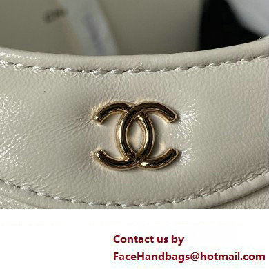 Chanel 31 nano Shopping Bag in Calfskin white 2024