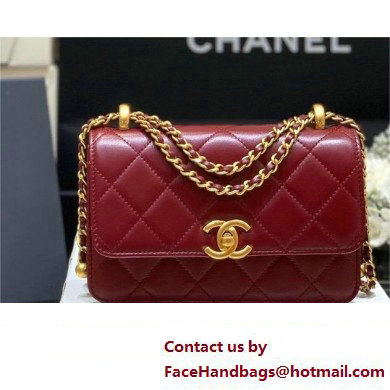 Chanel Calfskin Mini Flap Bag AP2615/AP2649 BURGUNDY 2021