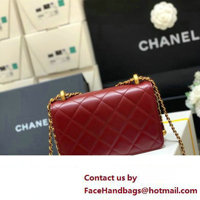 Chanel Calfskin Mini Flap Bag AP2615/AP2649 BURGUNDY 2021