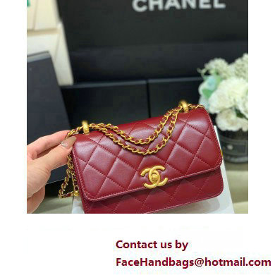 Chanel Calfskin Mini Flap Bag AP2615/AP2649 BURGUNDY 2021