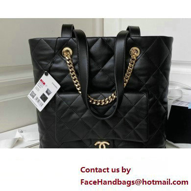 Chanel Calfskin Shopping Tote Bag AS4359 Black 2023